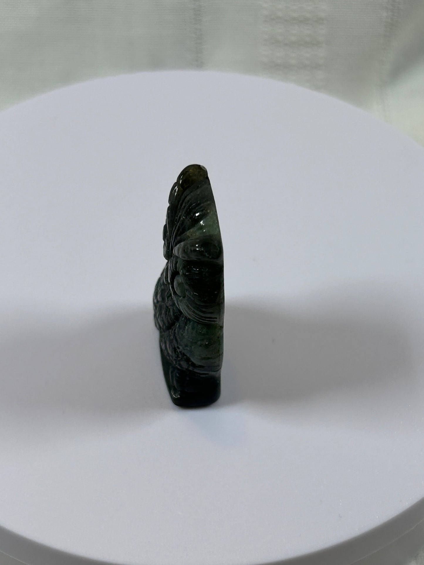(#7) - LABRADORITE OWL CARVING - NEW