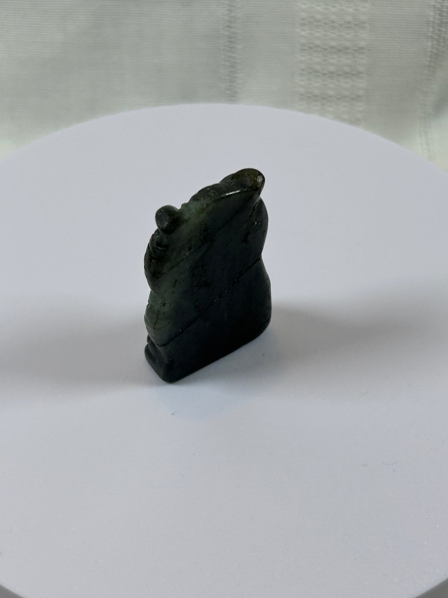 (#7) - LABRADORITE OWL CARVING - NEW