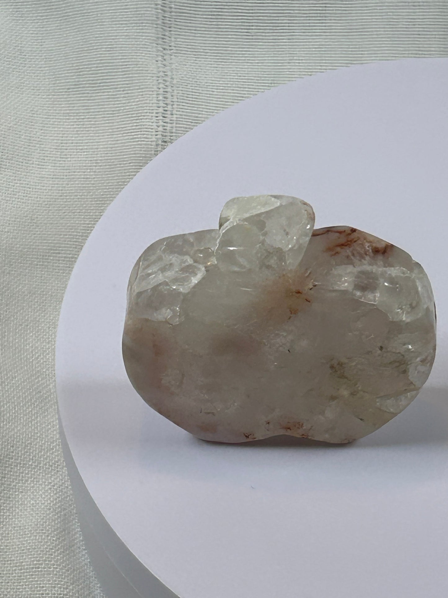 (#9) - AGATE APPLE CARVING - NEW