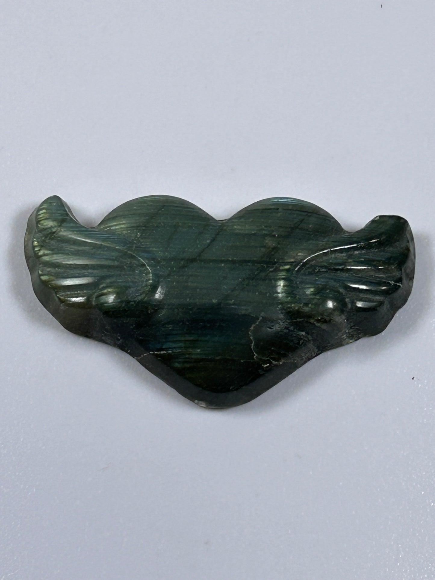 (#1177) - Labradorite Heart with Wings - New