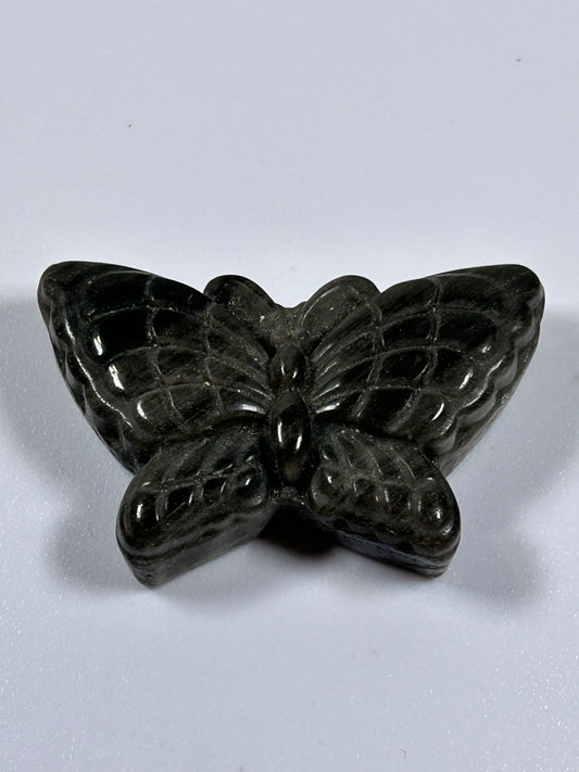 (#1140) - Golden Obsidian Butterfly - New
