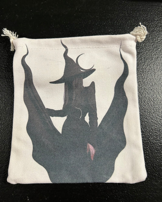 (#1214) - Canvas Bag - Witch Dressed in Black - New