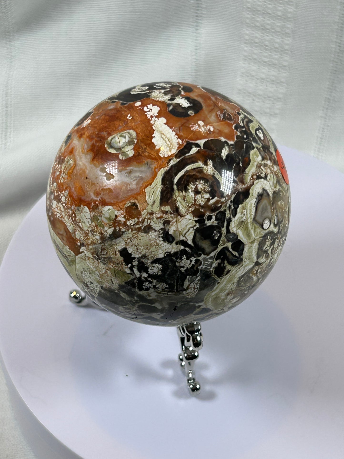 (#61) - BRECCIATED JASPER SPHERE POLISHED - NEW