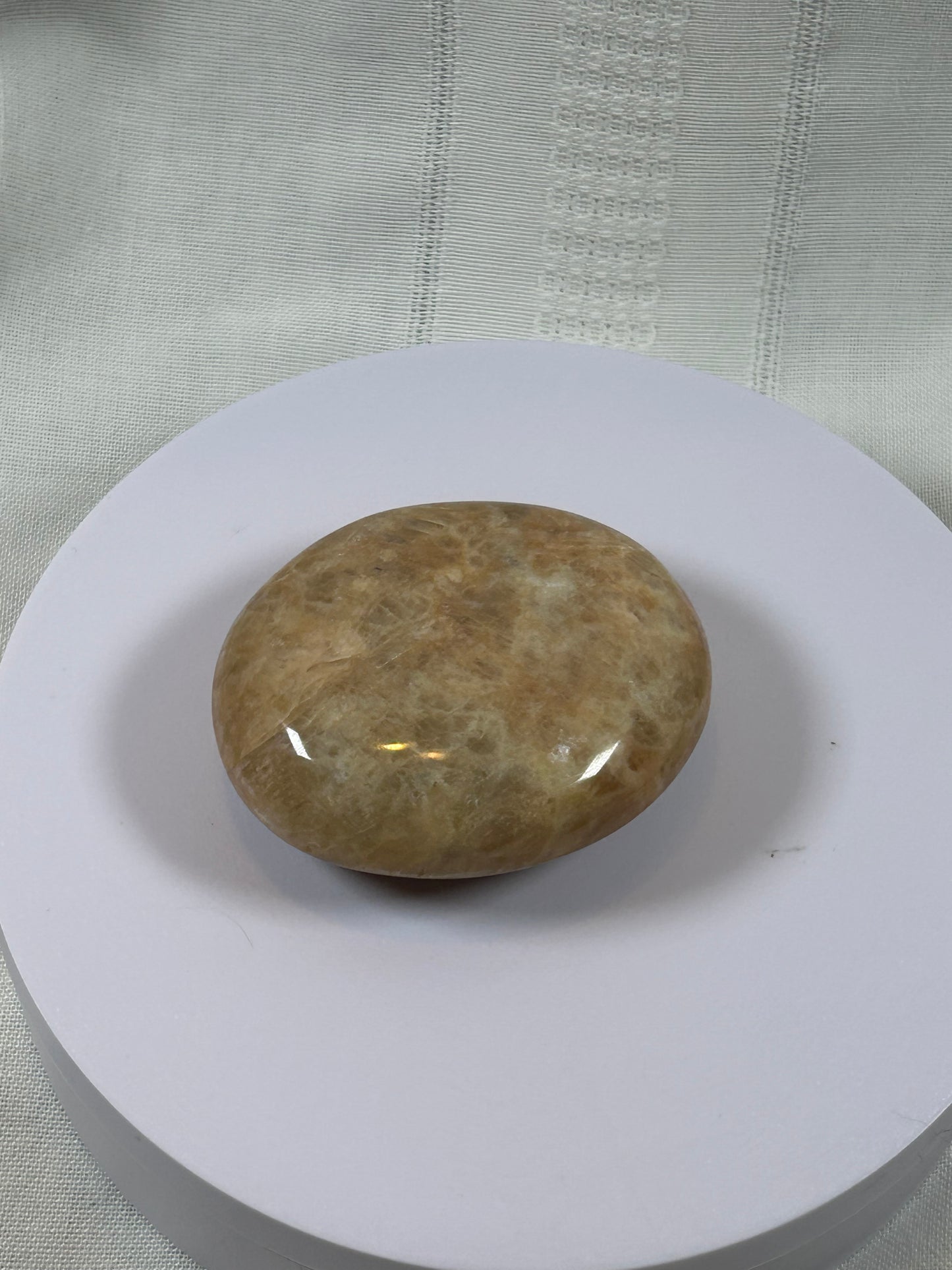 (#88) - PEACH MOONSTONE PALMSTONE POLISHED - NEW