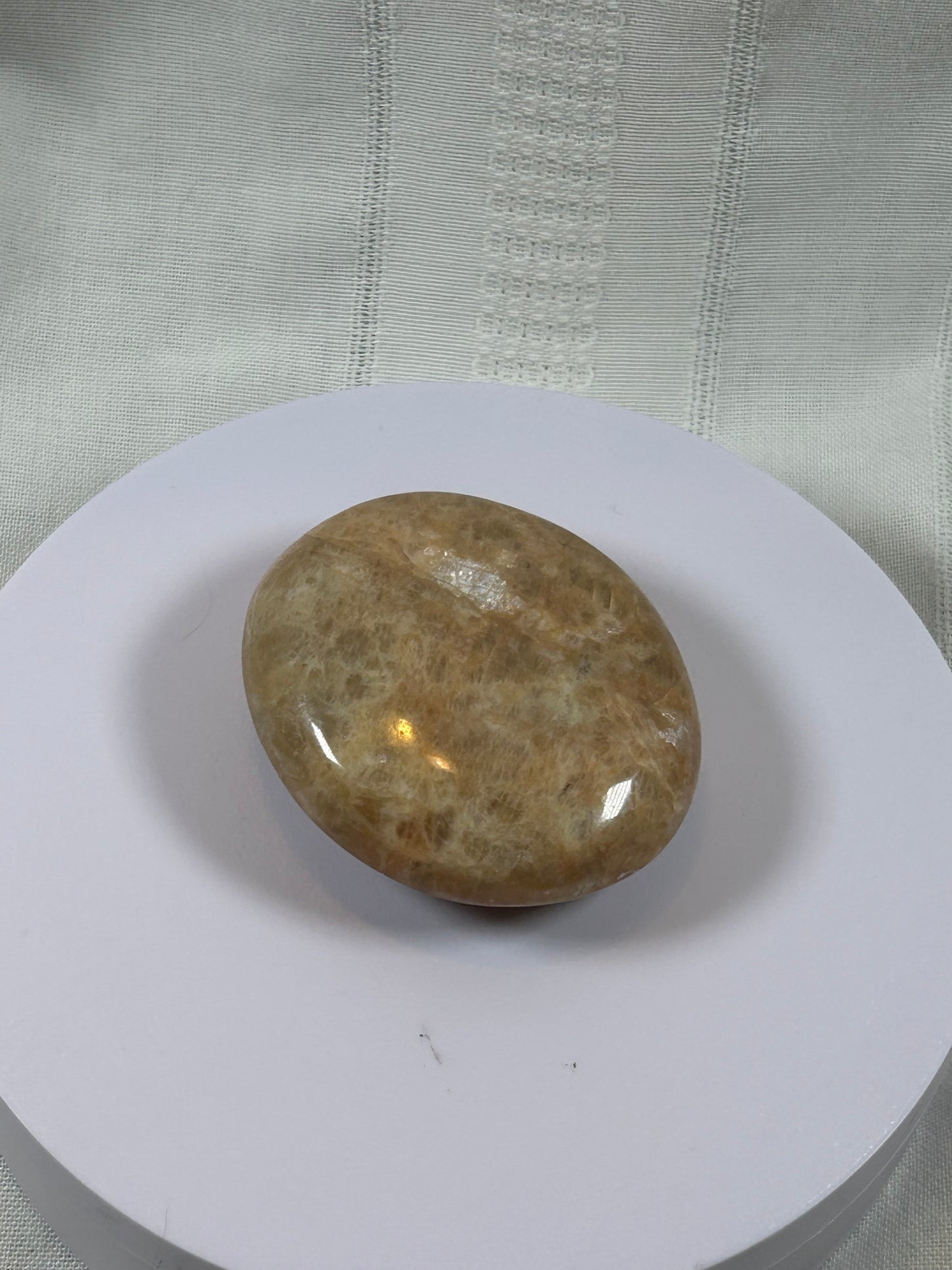 (#88) - PEACH MOONSTONE PALMSTONE POLISHED - NEW