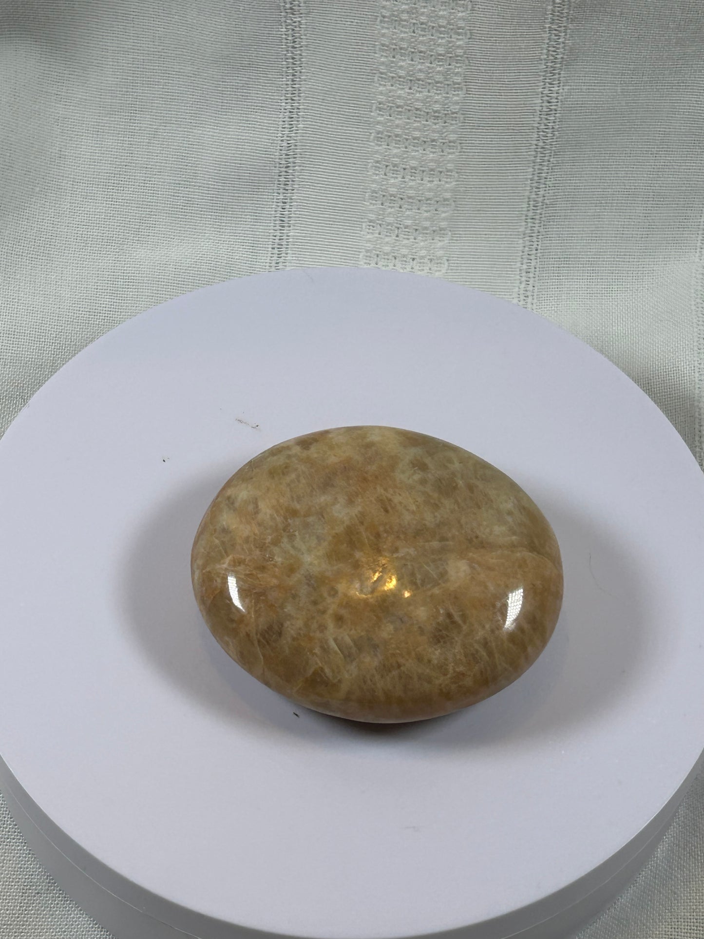 (#88) - PEACH MOONSTONE PALMSTONE POLISHED - NEW