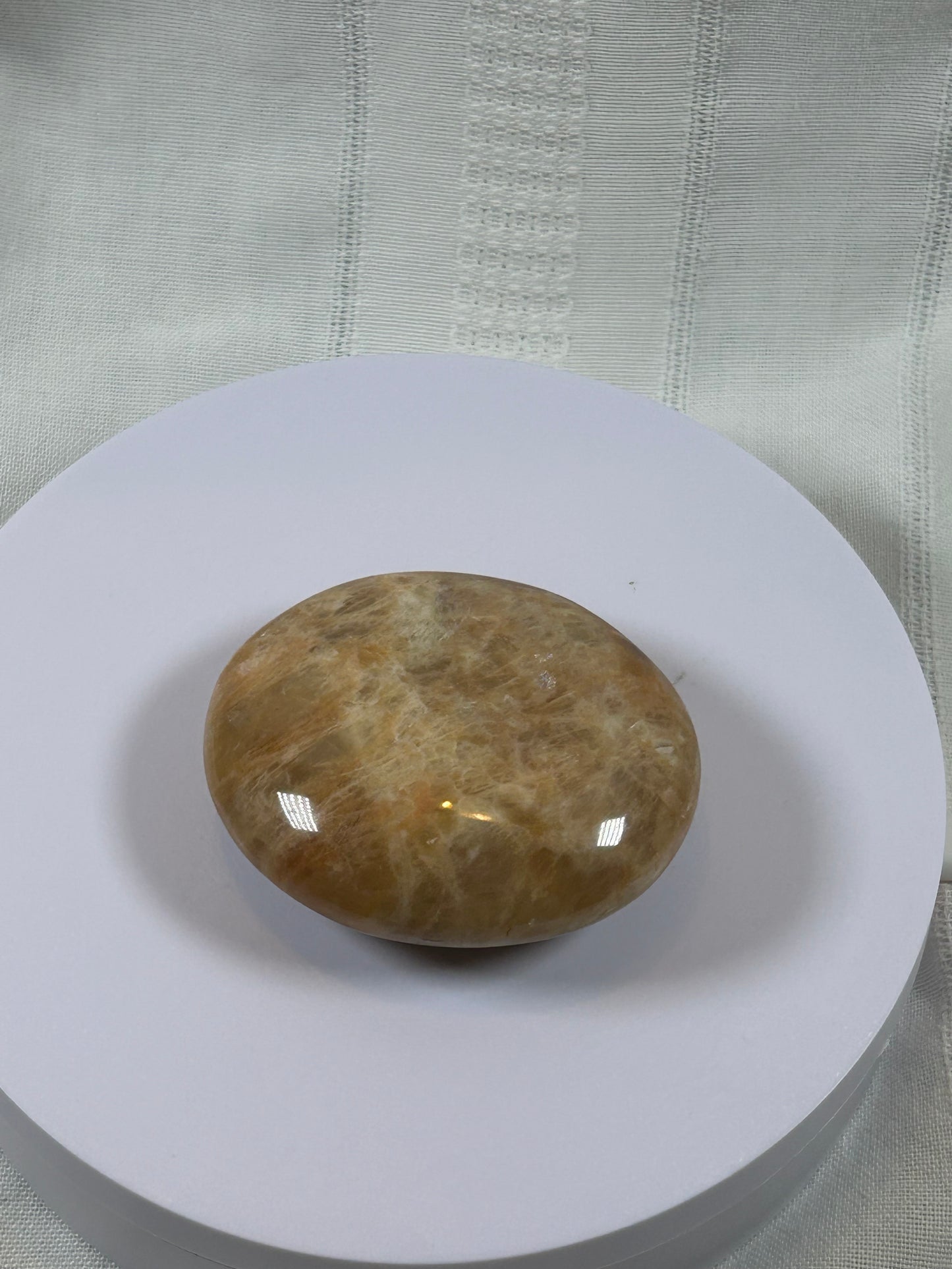 (#88) - PEACH MOONSTONE PALMSTONE POLISHED - NEW