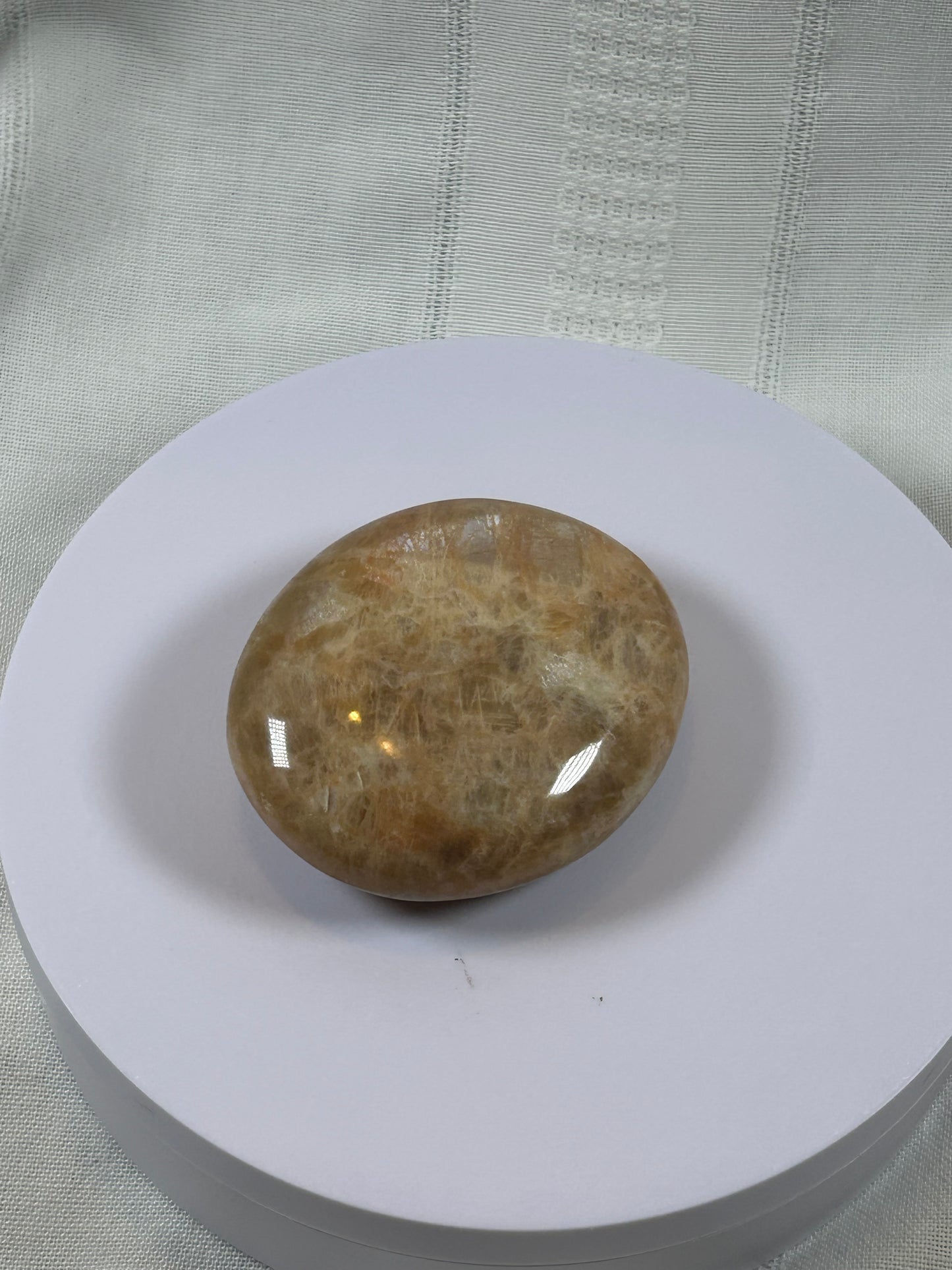 (#88) - PEACH MOONSTONE PALMSTONE POLISHED - NEW