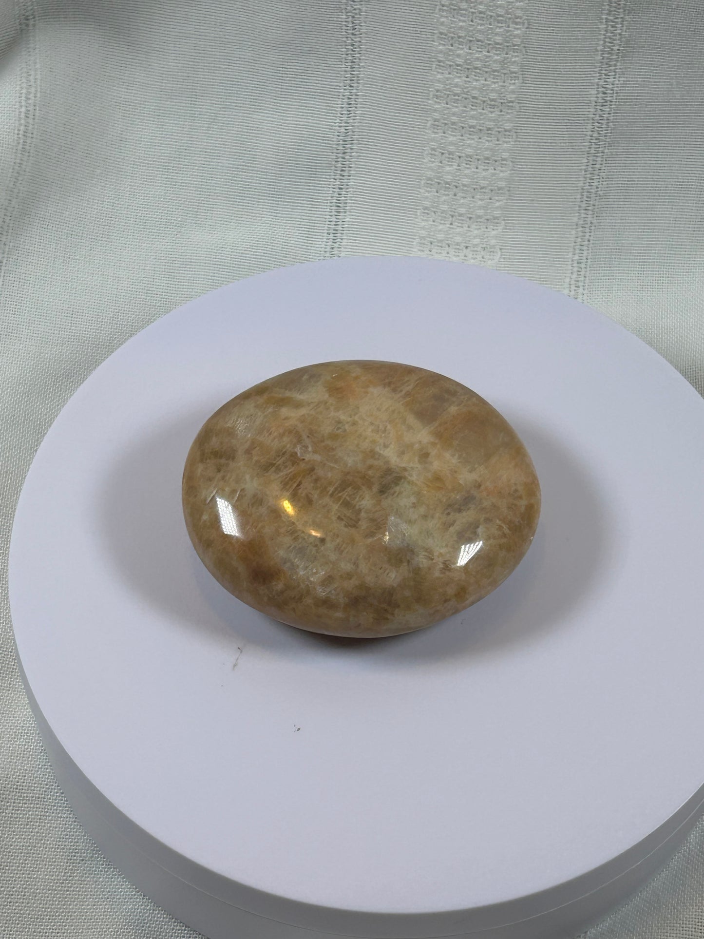 (#88) - PEACH MOONSTONE PALMSTONE POLISHED - NEW