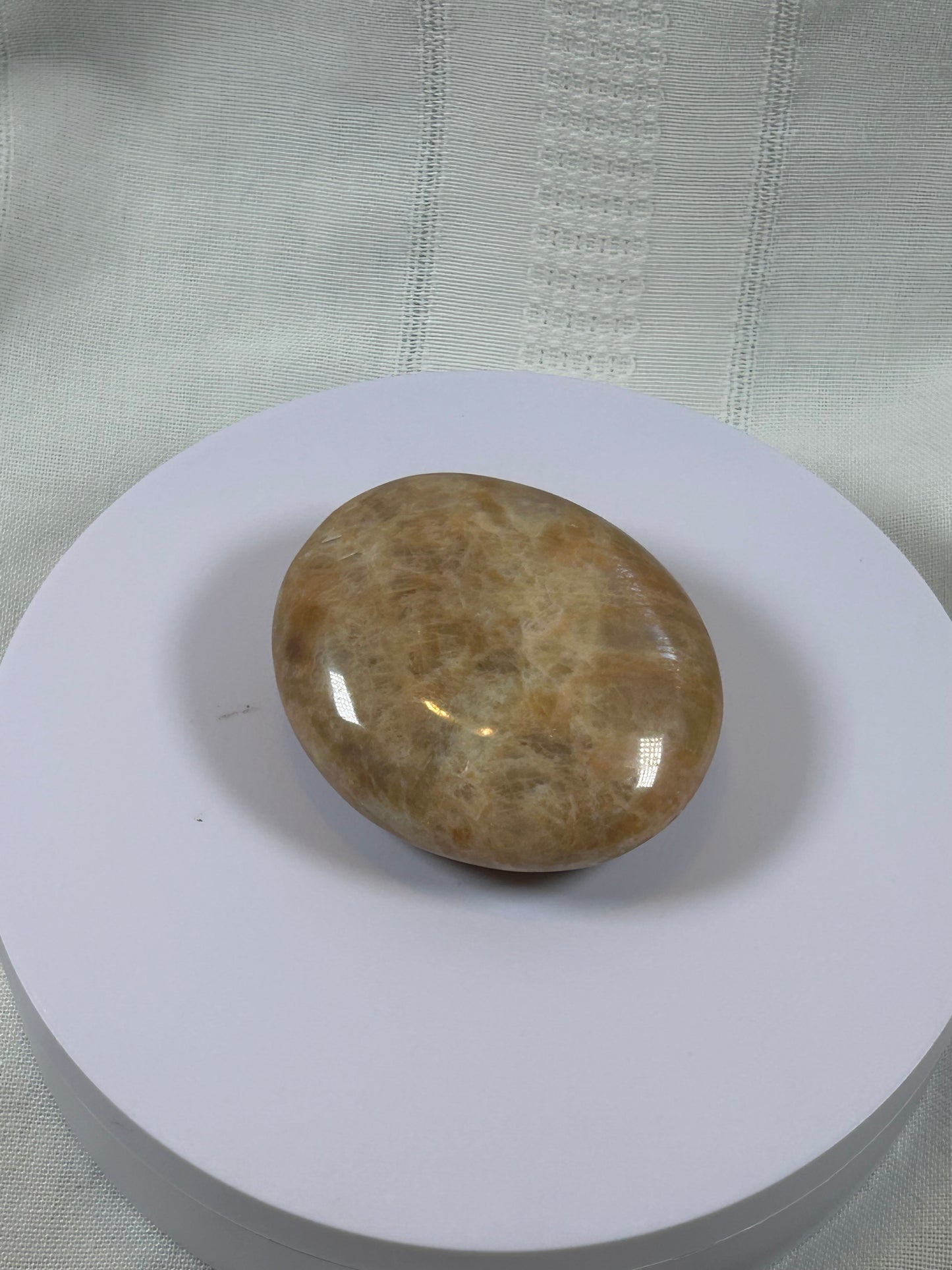 (#88) - PEACH MOONSTONE PALMSTONE POLISHED - NEW
