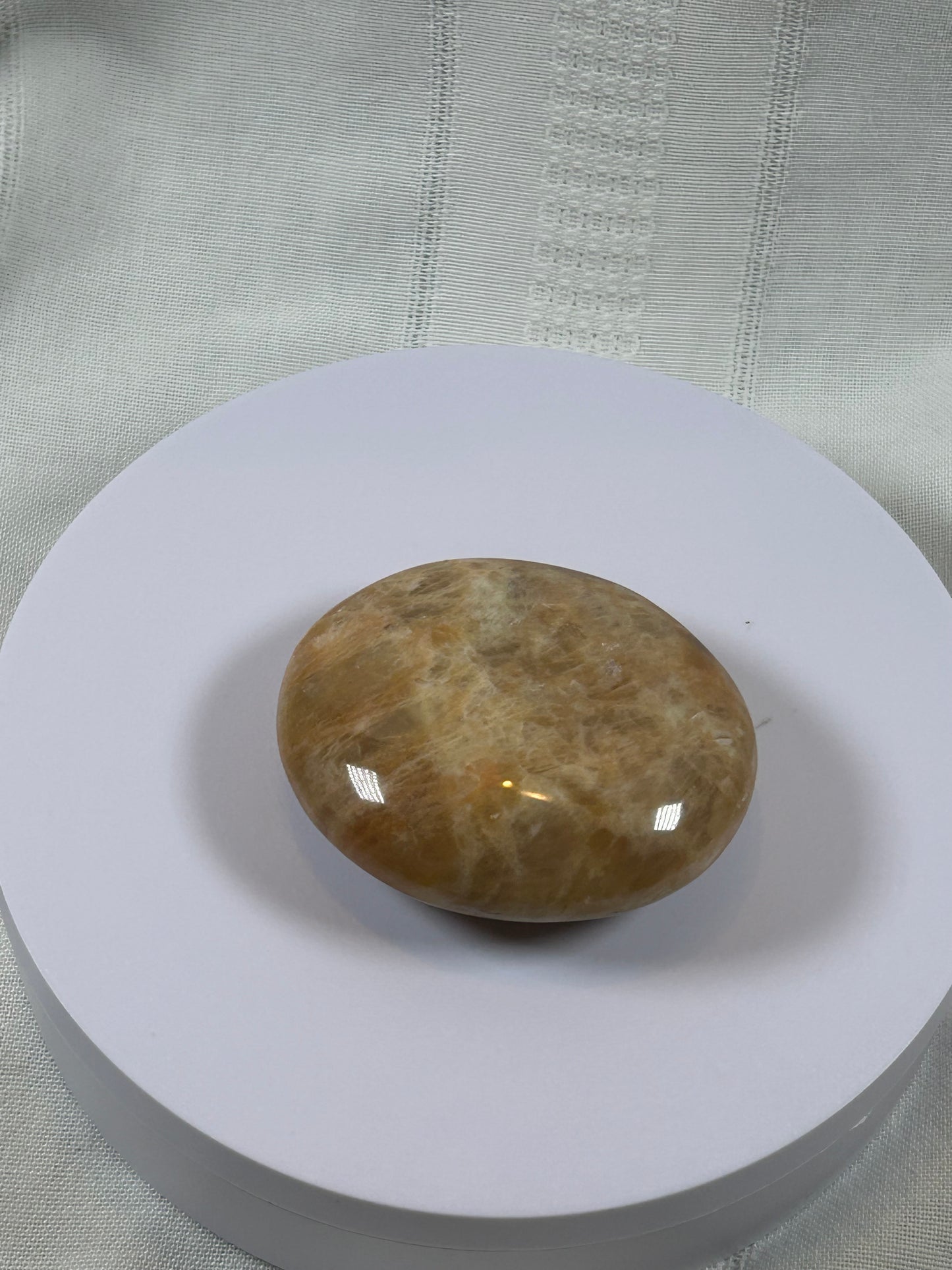 (#88) - PEACH MOONSTONE PALMSTONE POLISHED - NEW