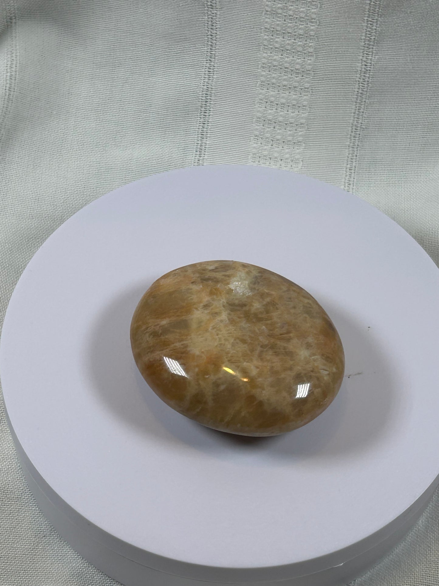 (#88) - PEACH MOONSTONE PALMSTONE POLISHED - NEW