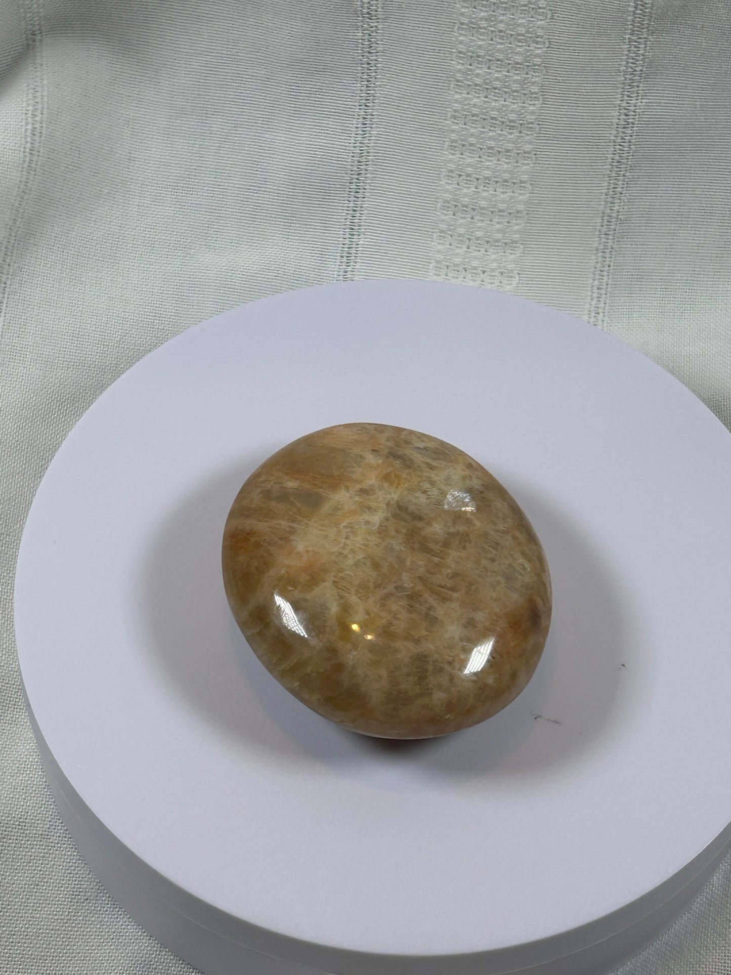 (#88) - PEACH MOONSTONE PALMSTONE POLISHED - NEW