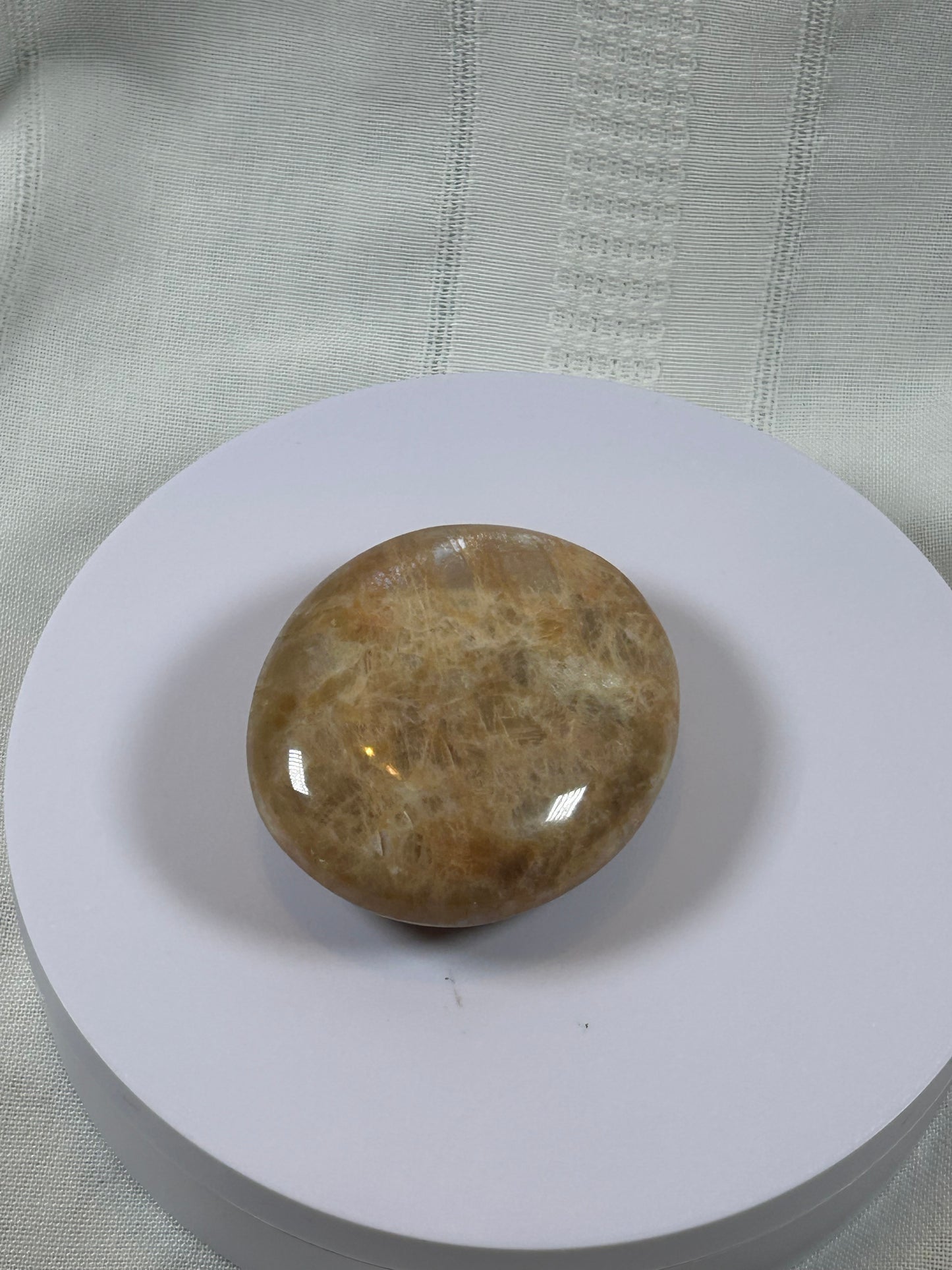 (#88) - PEACH MOONSTONE PALMSTONE POLISHED - NEW