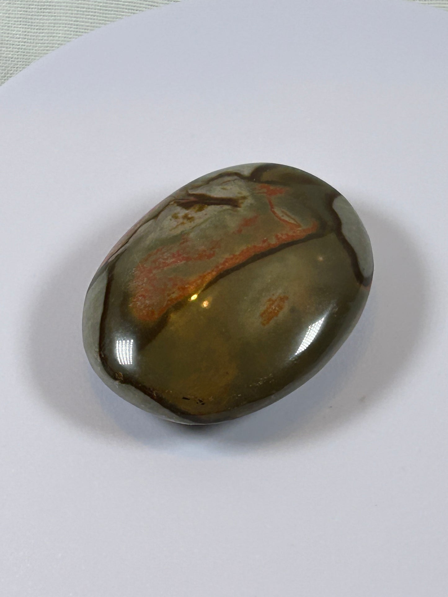 (#90) - POLYCHROME JASPER PALM STONE POLISHED - NEW