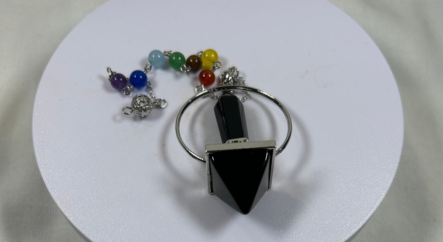 Obsidian Chakra Pendulum - New