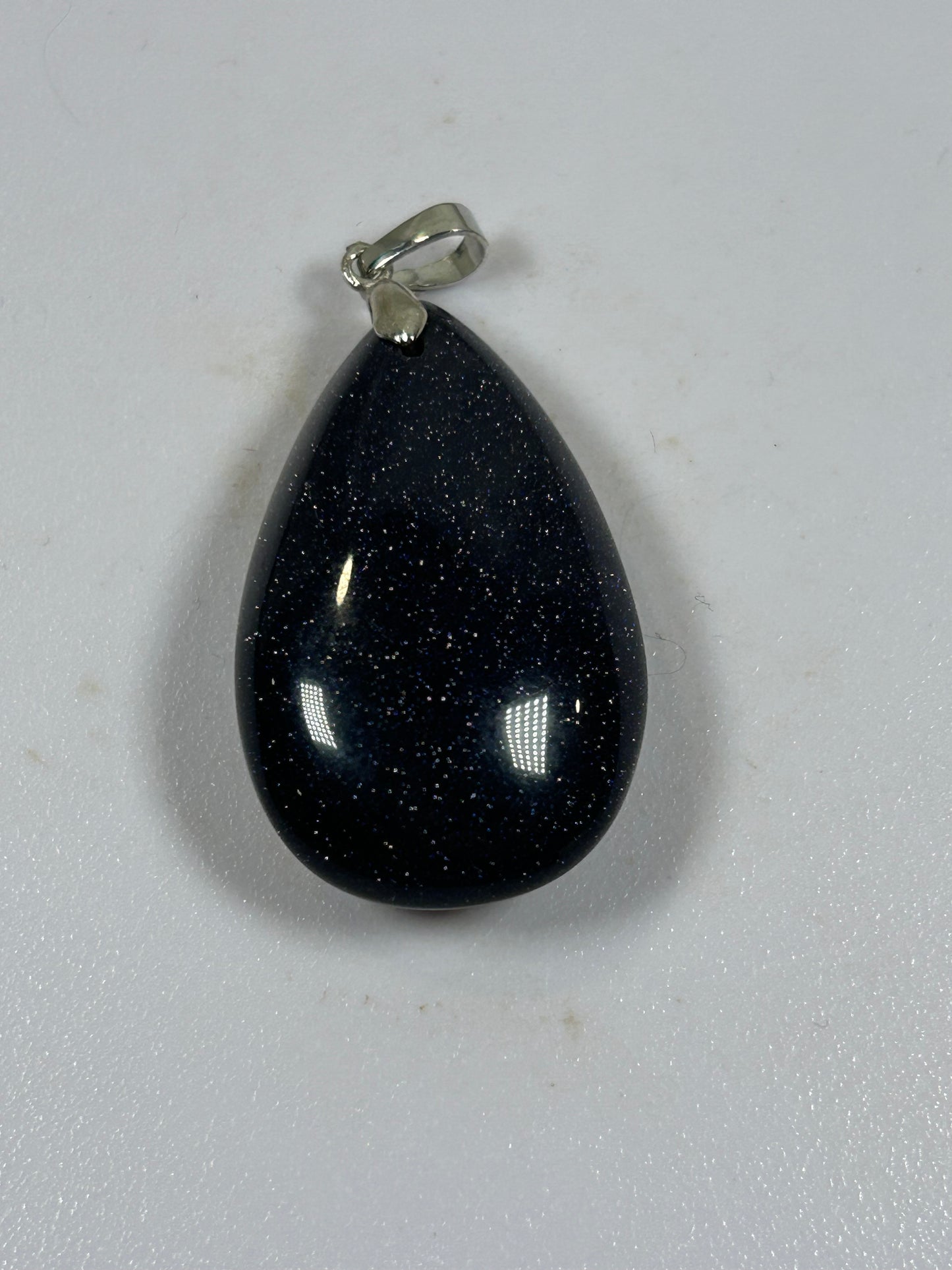 Purple Blue Sparkle Teardrop Pendant - New