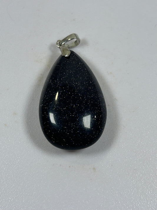 Purple Blue Sparkle Teardrop Pendant - New